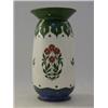 Image 1 : A MINTONS SECESSIONIST BALUSTER VASE, c.1900, tube-lined stylized flowers in green and red on a w...
