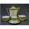 Image 1 : A ROYAL VENTON WARE ART DECO COFFEE SET, angular handles, chevron and concentric lines in orange,...