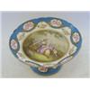 Image 1 : A SEVRES LOUIS PHILLIPE DESSERT COMPORT , bleu Celeste ground reserving a painting of a lady with...