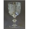 Image 1 : A PRESENTATION GLASS GOBLET, 'Mr E. Sharpe, ....Gloucester 1927', wheel engraved with a racing pi...