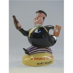 A BESWICK BREWERY ADVERTISING VESSEL, 'Double Diamond Works Wonders', shape 1517, (hat/stopper re...