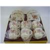 Image 1 : A BOXED ROYAL CROWN DERBY TEA SET, comprising six cups and saucers, 'Derby Posies' pattern, XXXV ...