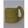 Image 1 : A STAFFORDSHIRE SALTGLAZE HUNTING MUG, 19th Century, drab body, greyhound handle, height 11cm  £2...