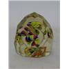 Image 1 : A CONTINENTAL PAPERWEIGHT, 19th Century, octagonal variegated pansies in a bowl under a clear fac...