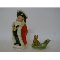 A BESWICK LORD MAYOR WATER JUG, No.1741, height 21.6cm and a Wade 'Cairn' pipe stand (2)  £50-70...