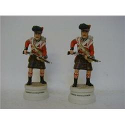 A PAIR OF BOXED COALPORT CAMERON HIGHLANDERS FIGURES, No.169 and 124/1000, with certificates, hei...