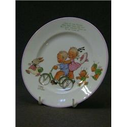 MABEL LUCIE ATTWELL FOR SHELLEY CHINA, a child's plate, Fairies transfer printed, diameter 18cm  ...