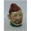 Image 1 : A NOVELTY TOBACCO JAR, early 20th Century, formed as a moustached gentleman wearing a forage cap,...