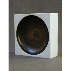 A TROIKA SQUARE ASH TRAY, brown bowl, white exterior, marked 'Troika St Ives', 12cm x 12cm  £70-9...