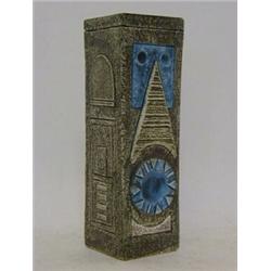 A TROIKA RECTANGLE VASE, signed 'A.D', height 23cm  £80-100...