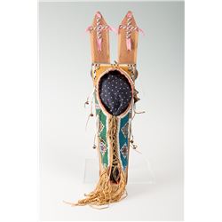 Kiowa Beaded Toy Cradle, 19 ½" long