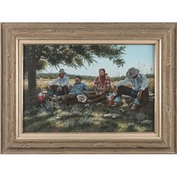 Duward Campbell, oil on board