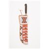 Image 1 : Northern Plains Beaded Parfleche Knife Sheath and Knife, 12" x 4"