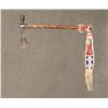 Image 2 : Crow Beaded Pipe Tomahawk, 22 ½" brass tacked haft