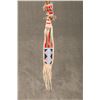 Image 3 : Crow Beaded Pipe Tomahawk, 22 ½" brass tacked haft