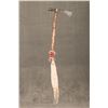 Image 6 : Crow Beaded Pipe Tomahawk, 22 ½" brass tacked haft