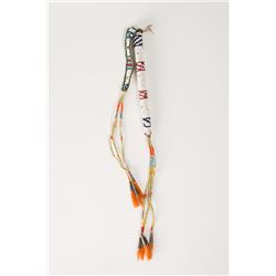 Sioux Beaded and Quilled Awl Case, 27" overall