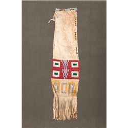 Sioux Beaded and Quilled Pipebag, 31" long