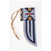 Image 1 : Northern Plains Beaded Knife Sheath,  10 ½" long