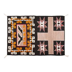 Navajo Double Saddle Blanket, 4'3" x 3'1"