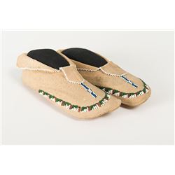 Apache Beaded Child's Moccasins, 8" long