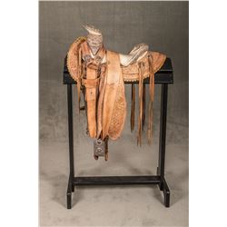 Mexican Silver Mounted Saddle
