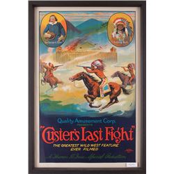 Custer's Last Fight Movie Poster, 40" x 26 ½"