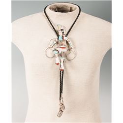 Two Bolo Ties by Edward Beyuka (Zuni)