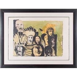 Leonard Baskin, lithograph