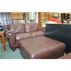 Palliser  Horizons  loveseat and large ottoman to match lot 154