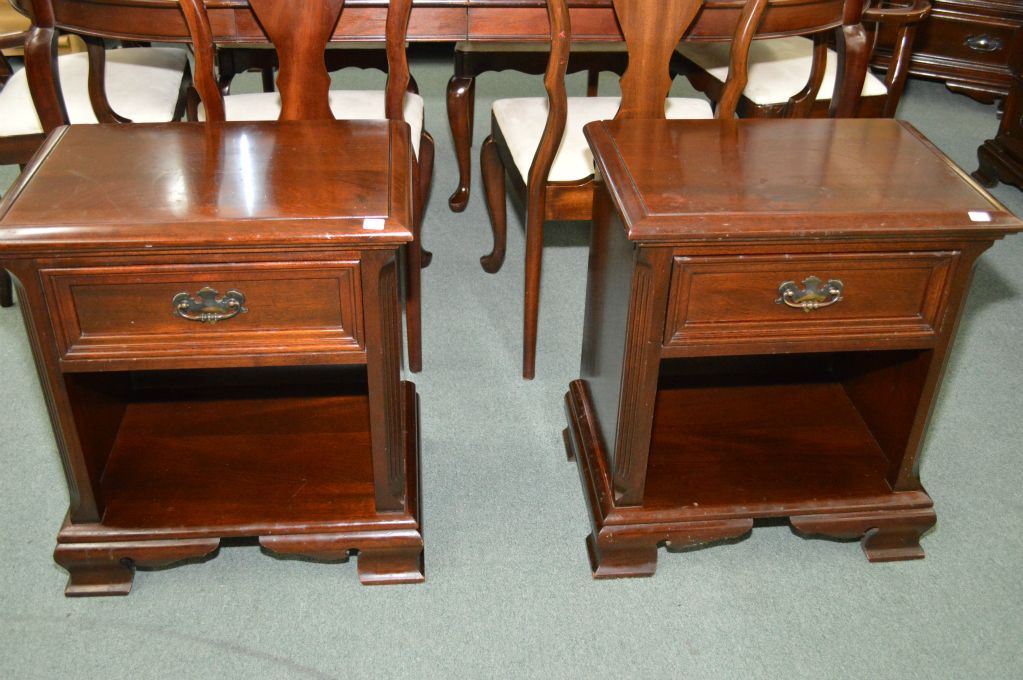 Four piece solid mahogany Gibbard bedroom suite including a large