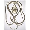 Image 1 : Long Gold Colored Chain With Vintage Rose Pendant