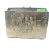 Image 2 : ANTIQUE BRASS OVER WOOD MAGAZINE