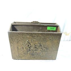 ANTIQUE BRASS OVER WOOD MAGAZINE