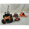 Image 2 : LOT 3 VINTAGE CAR, TRUCK, HELICOPTER TOYS