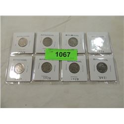 LOT 8 BUFFALO NICKELS