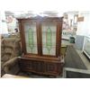 Image 1 : VINTAGE STAINED GLASS HUTCH ON CHEST