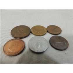 LOT 6 MISC INTERNATIONAL ANIMAL COINS