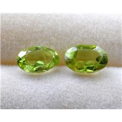 PERIDOT 2PCS 0.85CTW NATURAL