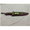 Image 2 : LARGE BOWIE KNIFE WITH LEATHER SHEATH