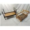 Image 1 : LOT 2 VINTAGE DOLL BEDS