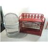 Image 2 : LOT 2 VINTAGE WICKER WALL SHELF BASKET