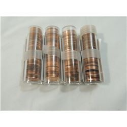 LOT 4 FULL ROLL MIXED DATE PENNIES