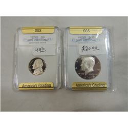 LOT 2 1978S GRADED COINS