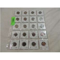 LOT 20 MISC WHEAT PENNIES