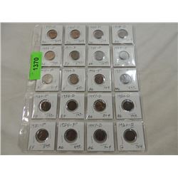 LOT 20 MISC WHEAT PENNIES