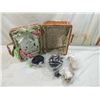 Image 1 : VINTAGE SMALL PORCELAIN DOLL WITH ACCESSORIES & CA