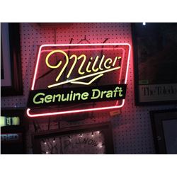 MILLER GENUINE DRAFT NEON SIGN