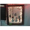 Image 1 : PAINTED SCREEN LIGHT UP LET IT SNOW WALL ART