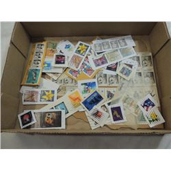 BOX LOT MISC LOOSE POSTAGE STAMPS